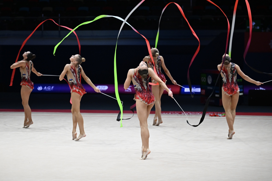 Avropa Kuboku: Bədii gimnastika üzrə qrup hərəkətləri komandamız bürünc medal qazandı
